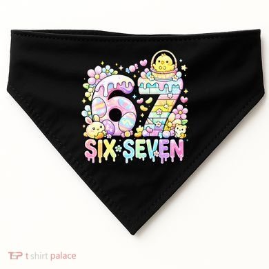 Easter Six Seven 67 Meme Cute 6-7 Funny USA-Made Doggie Bandana