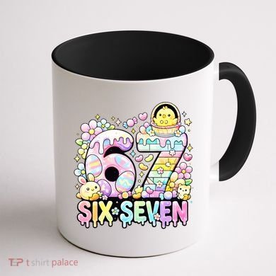 Easter Six Seven 67 Meme Cute 6-7 Funny Coffee Mug back