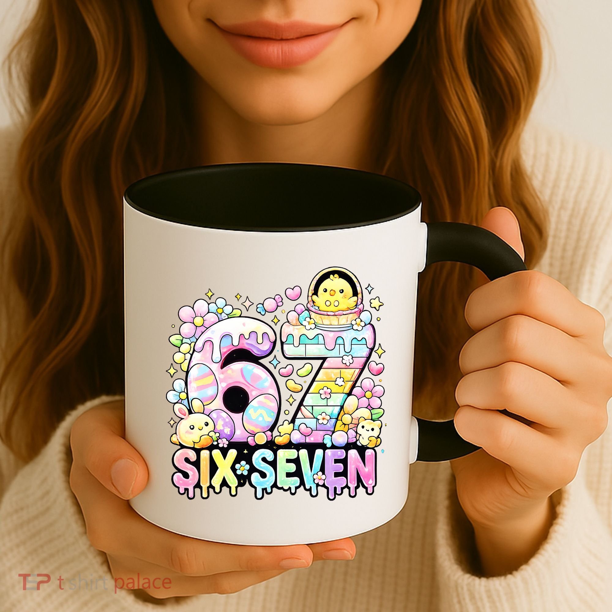 Easter Six Seven 67 Meme Cute 6-7 Funny Coffee Mug