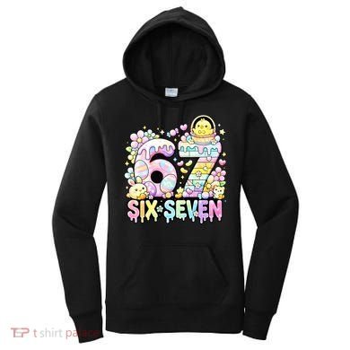 Easter Six Seven 67 Meme Cute 6-7 Funny Women's Hoodie