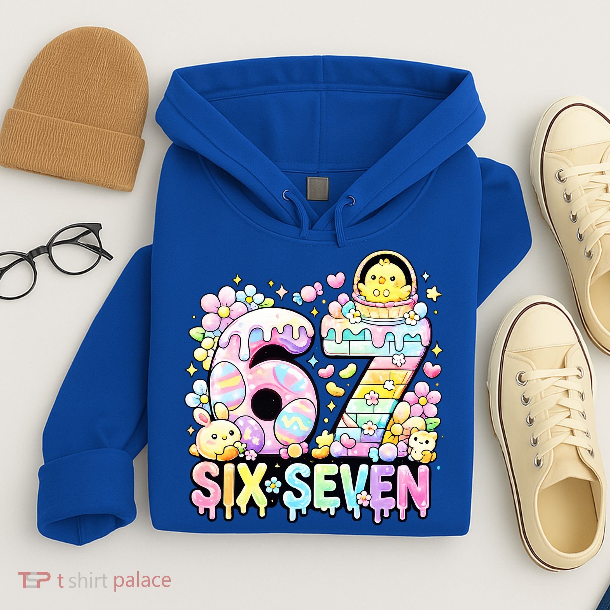 Easter Six Seven 67 Meme Cute 6-7 Funny Hoodie