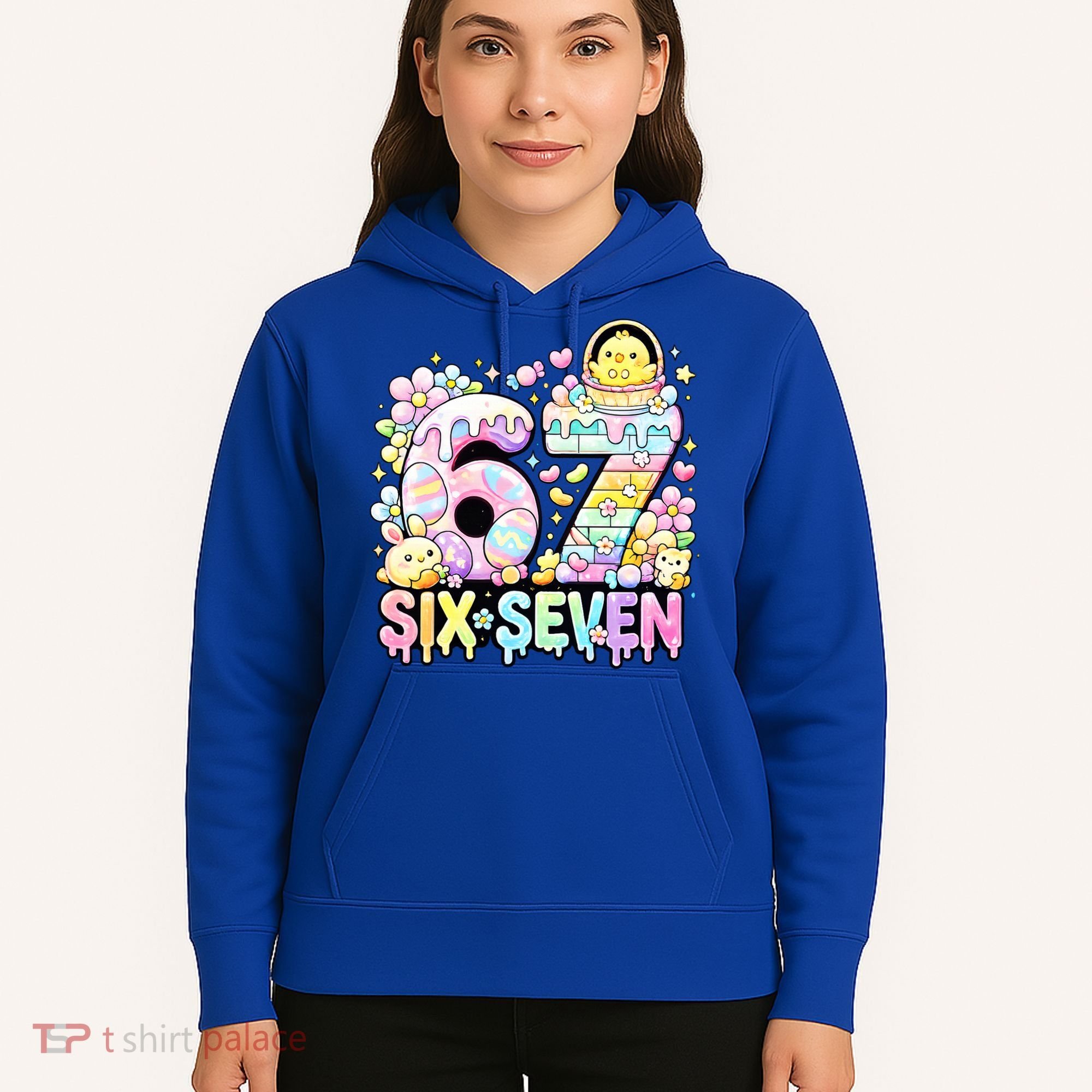 Easter Six Seven 67 Meme Cute 6-7 Funny Hoodie
