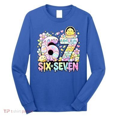Easter Six Seven 67 Meme Cute 6-7 Funny Long Sleeve Shirt