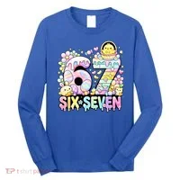 Easter Six Seven 67 Meme Cute 6-7 Funny Long Sleeve Shirt thumb 0