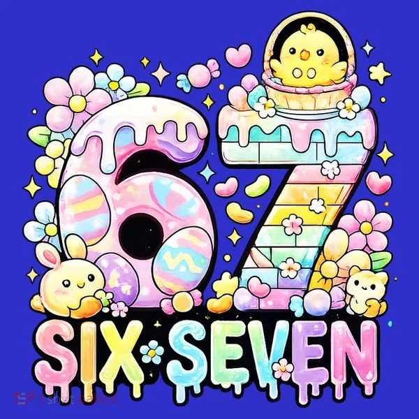 Easter Six Seven 67 Meme Cute 6-7 Funny Long Sleeve Shirt