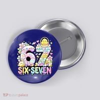 Easter Six Seven 67 Meme Cute 6-7 Funny Button thumb 0