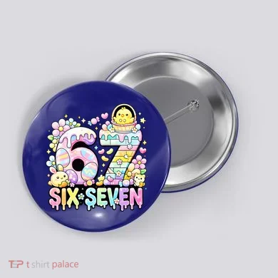 Easter Six Seven 67 Meme Cute 6-7 Funny Button