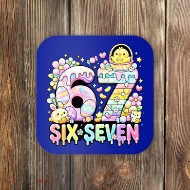 Easter Six Seven 67 Meme Cute 6-7 Funny Coaster