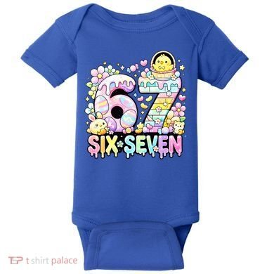 Easter Six Seven 67 Meme Cute 6-7 Funny Baby Bodysuit
