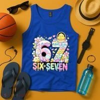 Easter Six Seven 67 Meme Cute 6-7 Funny Tank Top thumb 4
