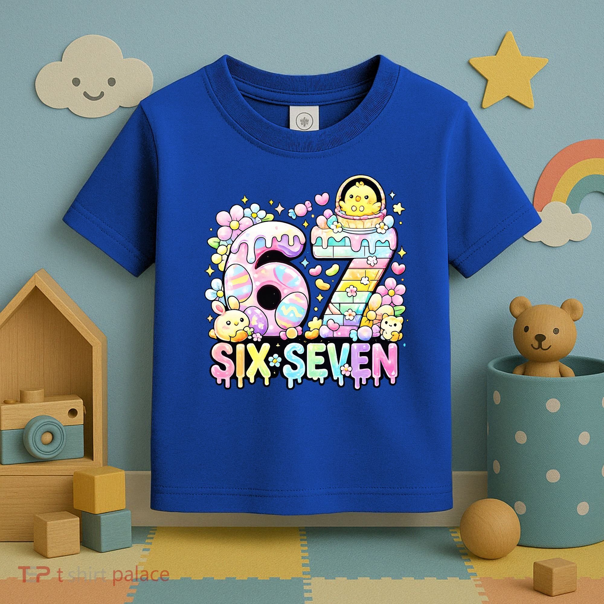 Easter Six Seven 67 Meme Cute 6-7 Funny Toddler T-Shirt