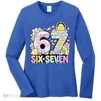 Easter Six Seven 67 Meme Cute 6-7 Funny Women's Long Sleeve Shirt thumb 0