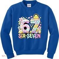 Easter Six Seven 67 Meme Cute 6-7 Funny Kids Sweatshirt thumb 0