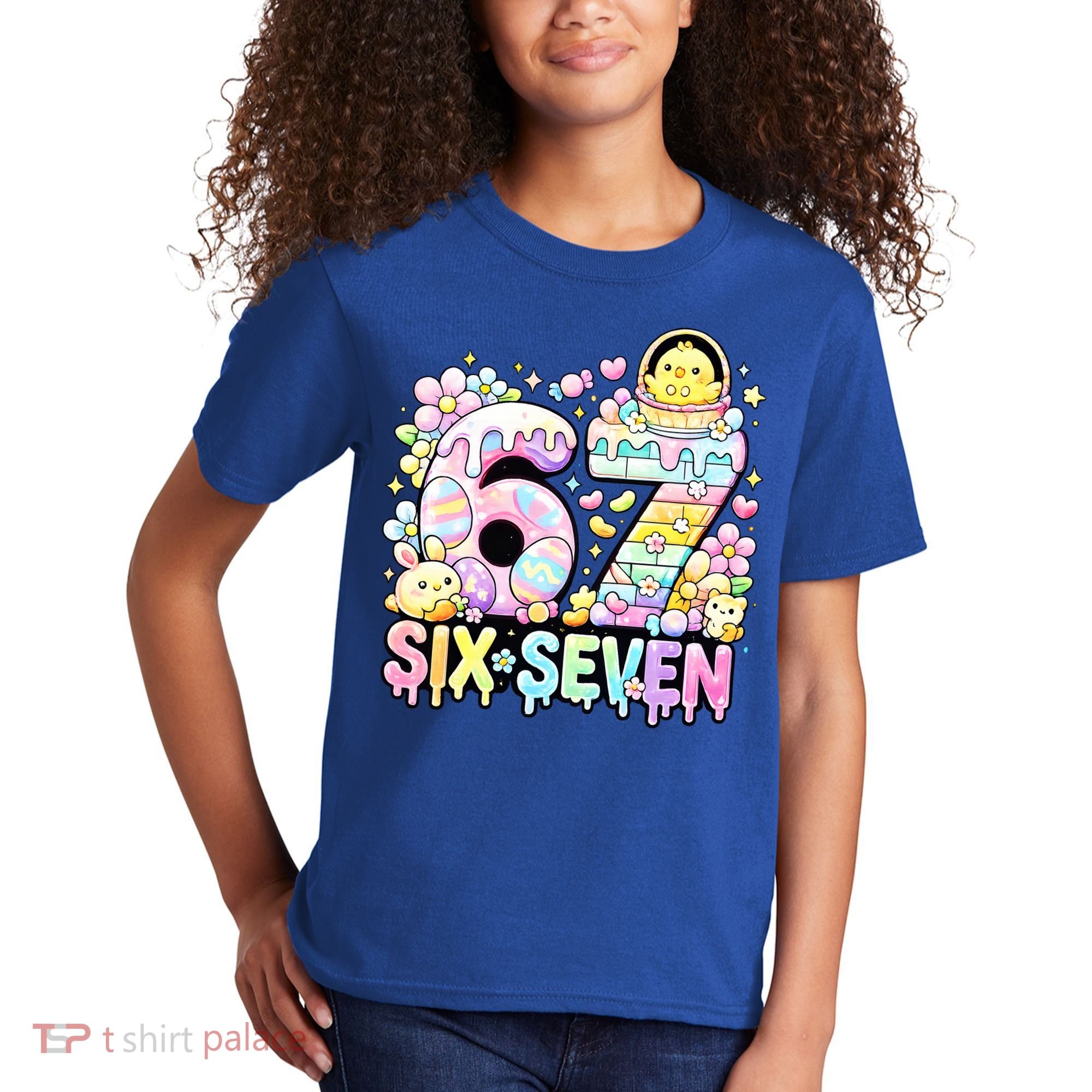 Easter Six Seven 67 Meme Cute 6-7 Funny Kids T-Shirt