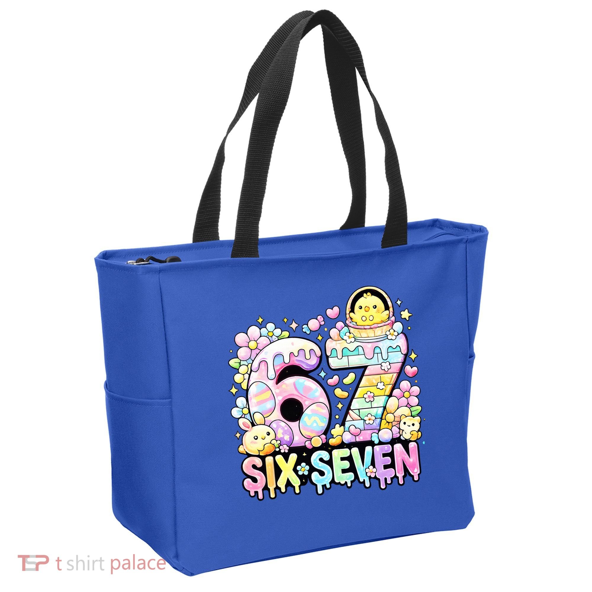Easter Six Seven 67 Meme Cute 6-7 Funny Tote Bag