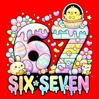Easter Six Seven 67 Meme Cute 6-7 Funny Santa Hat thumb 1
