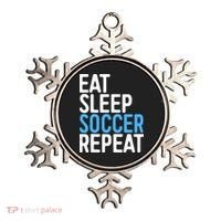 Eat Sleep Soccer Repeat Ornament thumb 0