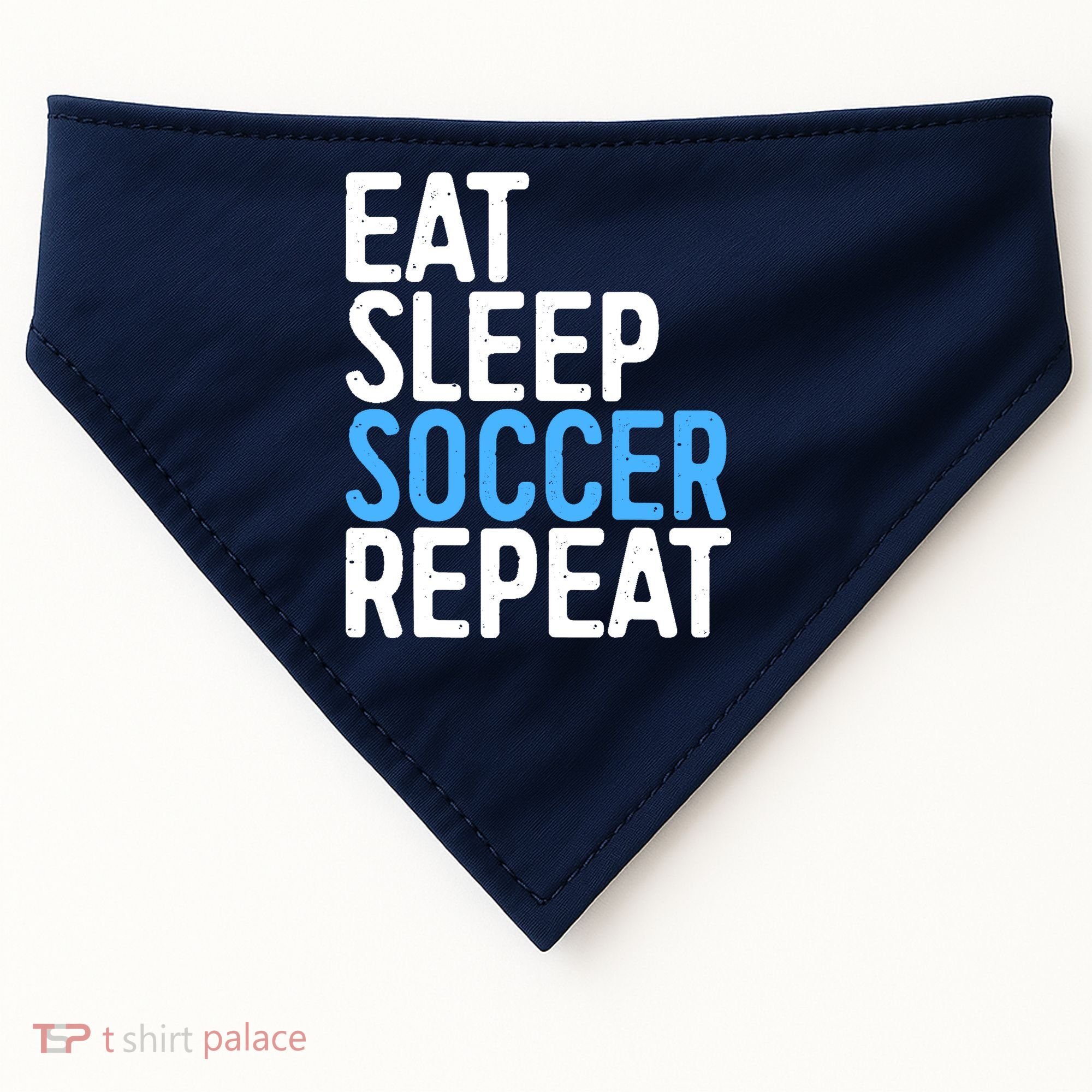 Eat Sleep Soccer Repeat USA-Made Doggie Bandana