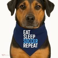 Eat Sleep Soccer Repeat USA-Made Doggie Bandana thumb 1