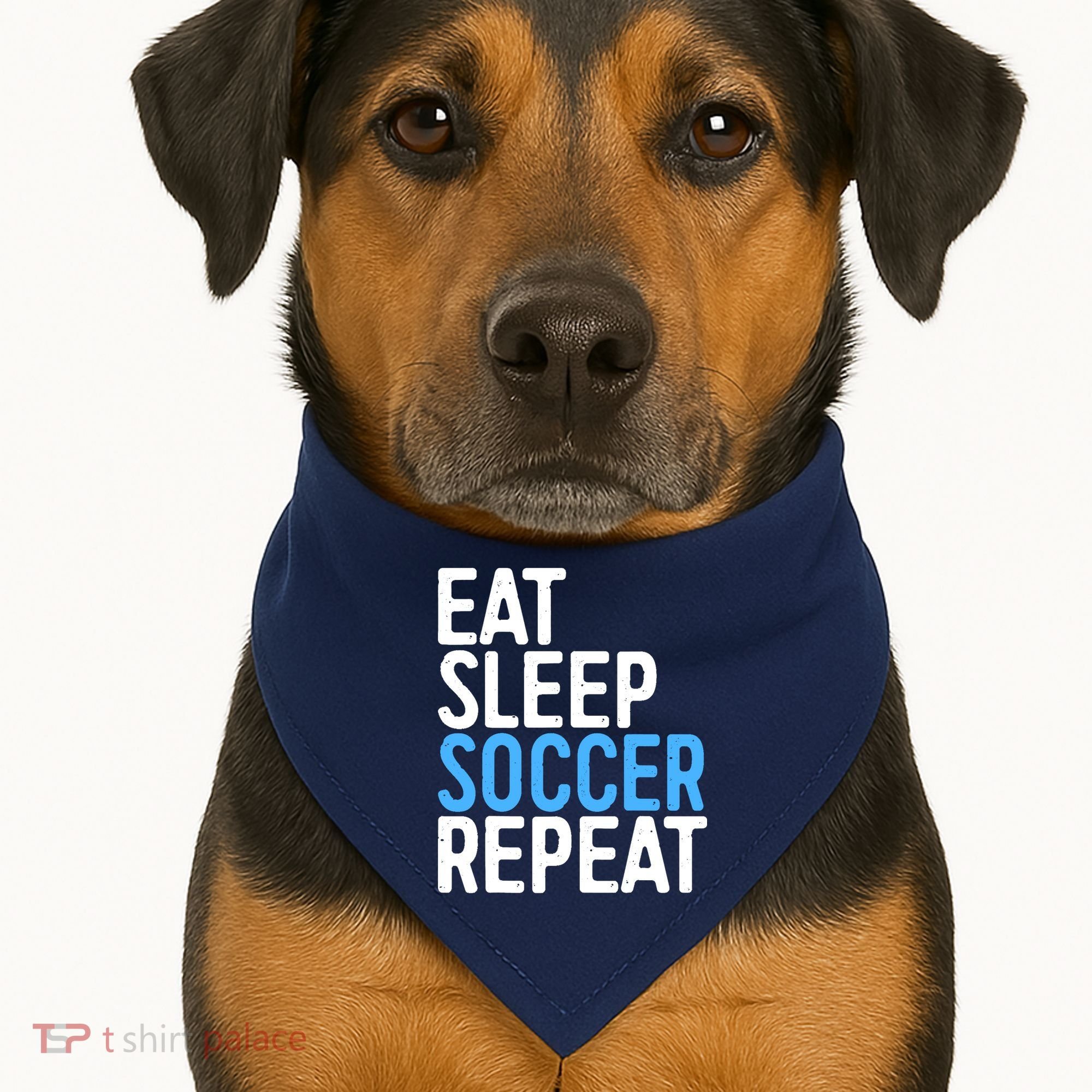 Eat Sleep Soccer Repeat USA-Made Doggie Bandana