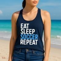 Eat Sleep Soccer Repeat Women's Tank Top thumb 2