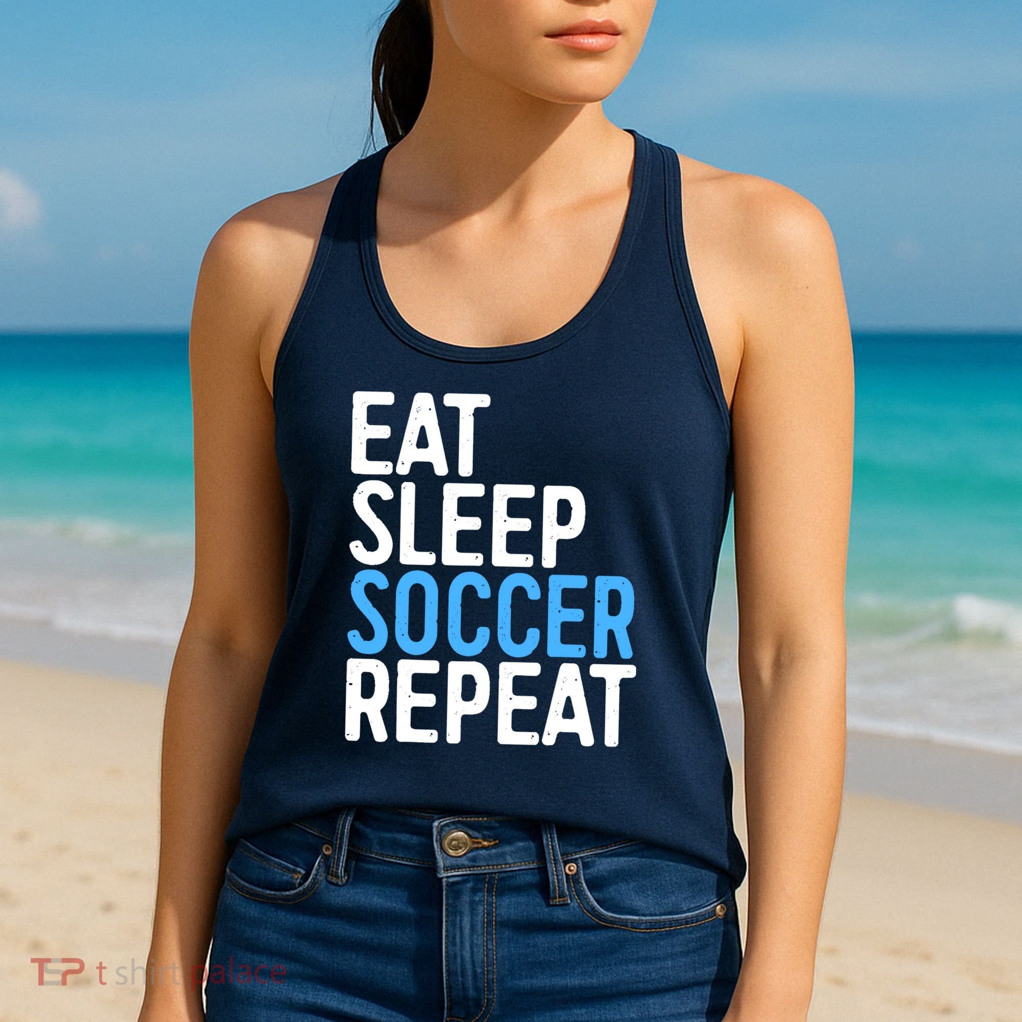 Eat Sleep Soccer Repeat Women's Tank Top