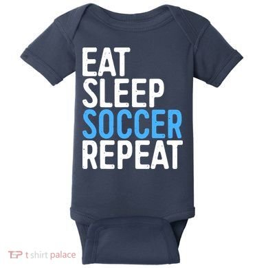 Eat Sleep Soccer Repeat Baby Bodysuit