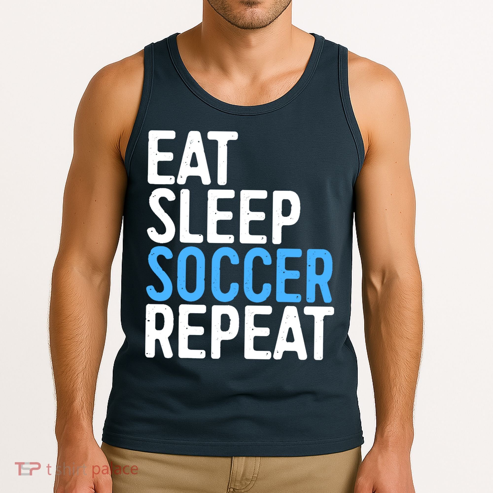 Eat Sleep Soccer Repeat Tank Top
