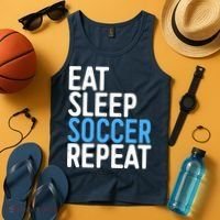 Eat Sleep Soccer Repeat Tank Top thumb 4