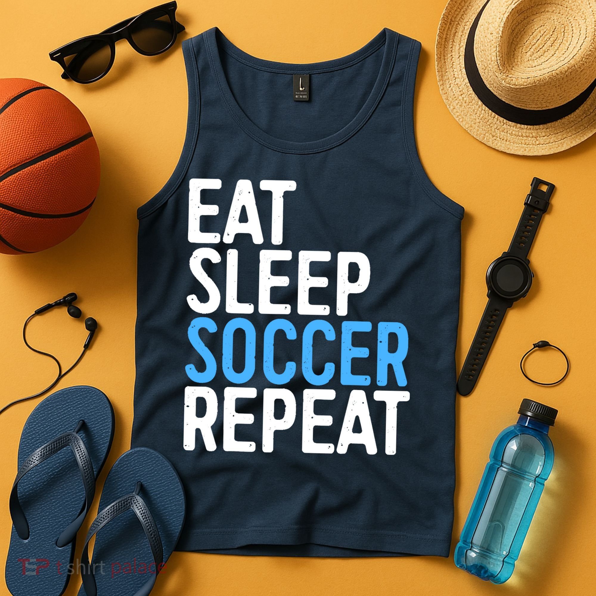 Eat Sleep Soccer Repeat Tank Top