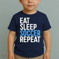 Eat Sleep Soccer Repeat Toddler T-Shirt thumb 2