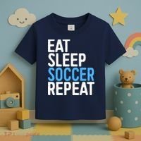 Eat Sleep Soccer Repeat Toddler T-Shirt thumb 3