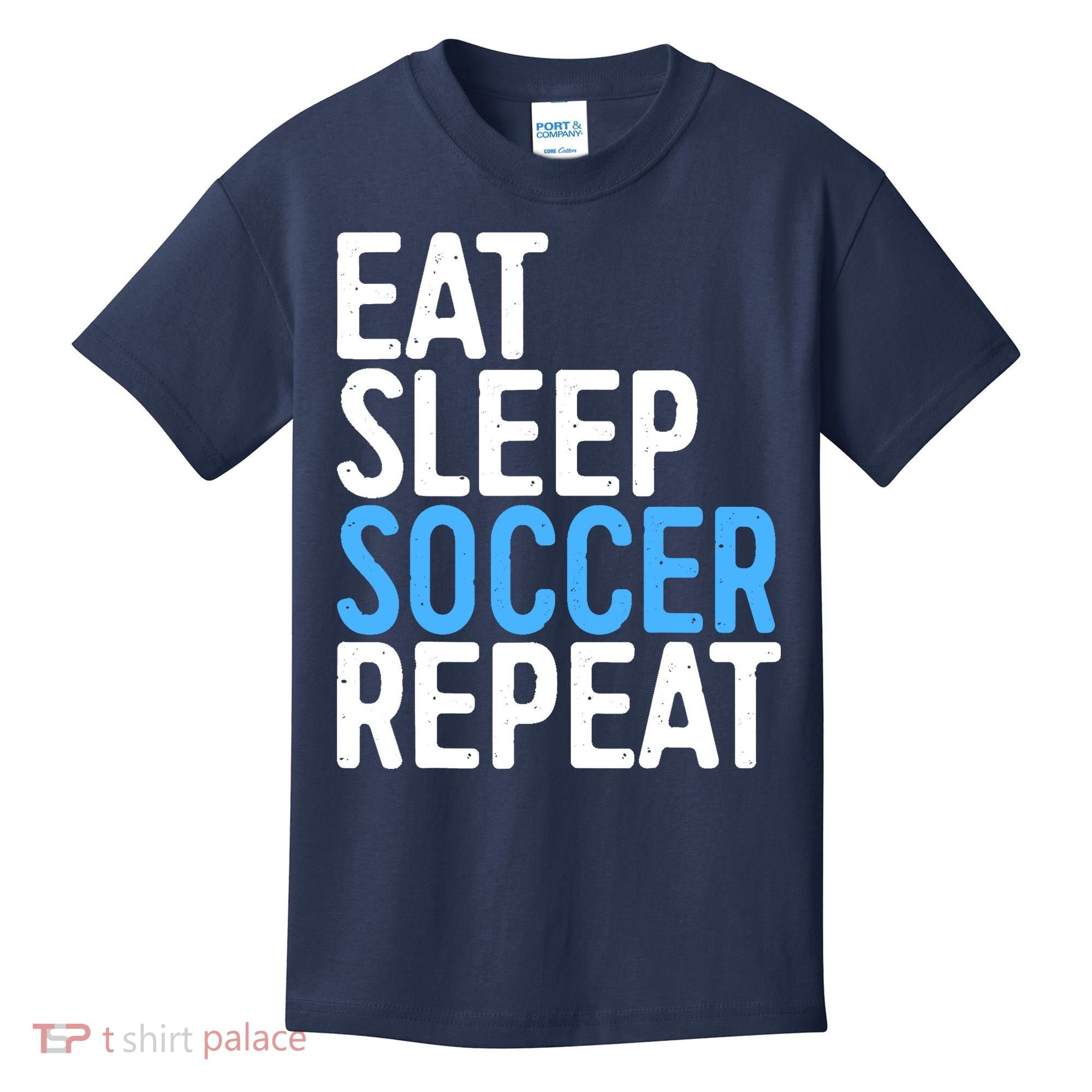 Eat Sleep Soccer Repeat Kids T-Shirt