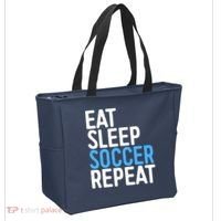 Eat Sleep Soccer Repeat Tote Bag thumb 2