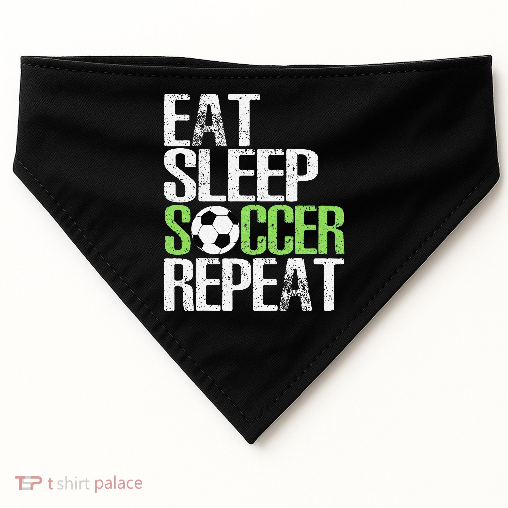 Eat Sleep Soccer Repeat Cool Sport Player Gift USA-Made Doggie Bandana