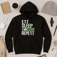 Eat Sleep Soccer Repeat Cool Sport Player Gift Hoodie thumb 3