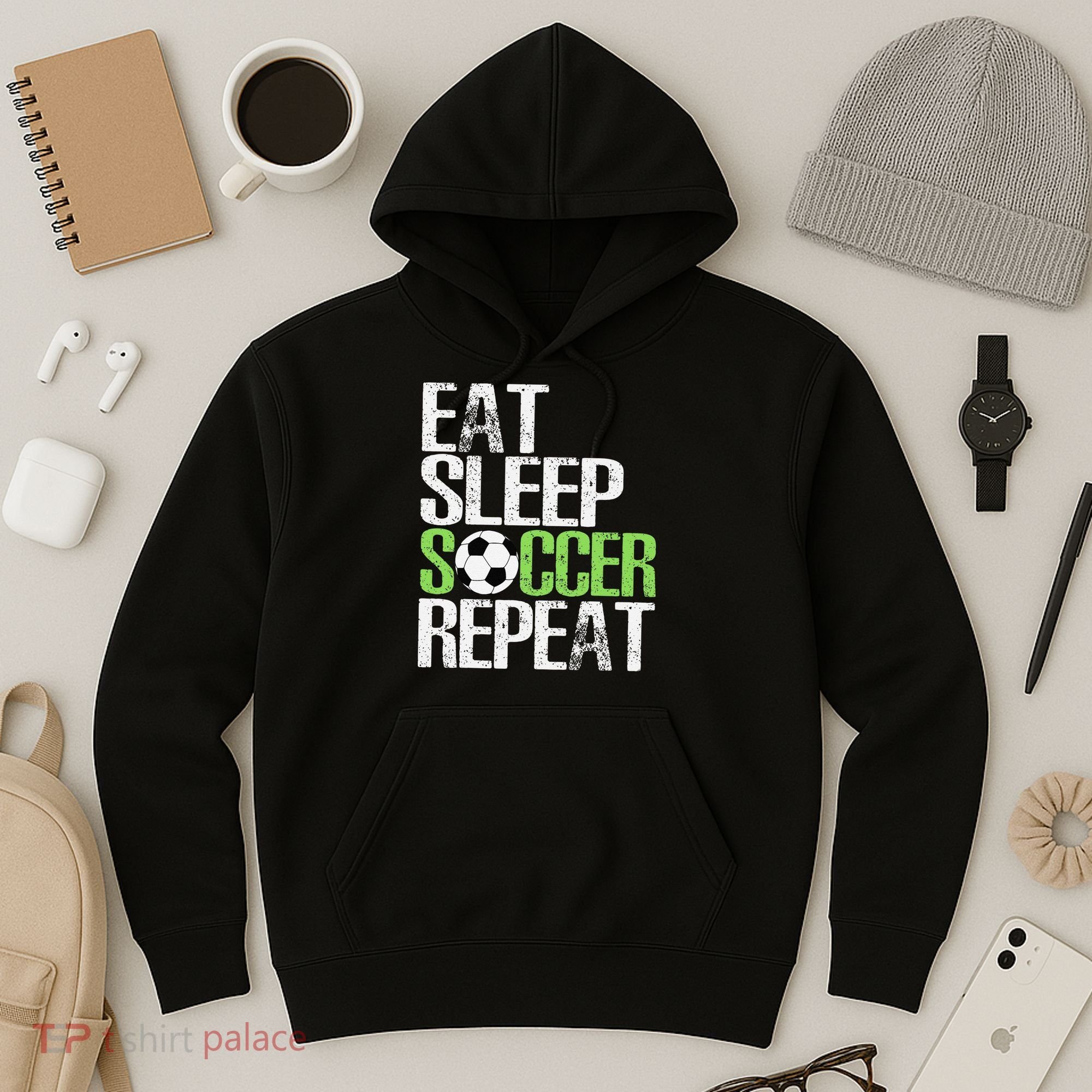 Eat Sleep Soccer Repeat Cool Sport Player Gift Hoodie