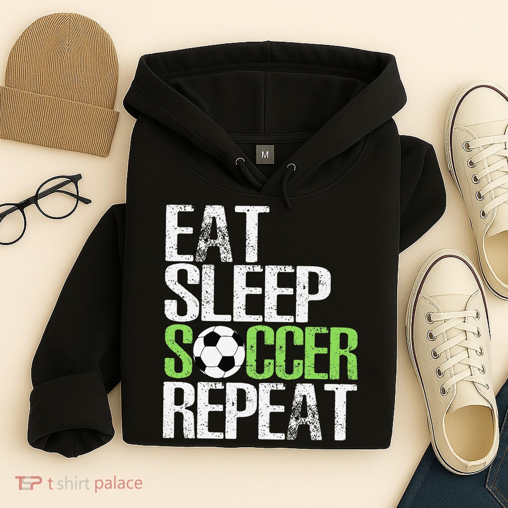 Eat Sleep Soccer Repeat Cool Sport Player Gift Hoodie