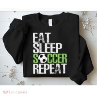 Eat Sleep Soccer Repeat Cool Sport Player Gift Sweatshirt thumb 2