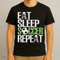 Eat Sleep Soccer Repeat Cool Sport Player Gift T-Shirt thumb 3