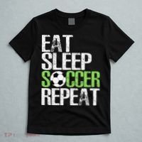 Eat Sleep Soccer Repeat Cool Sport Player Gift T-Shirt thumb 5