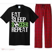 Eat Sleep Soccer Repeat Cool Sport Player Gift Pajama Set thumb 0