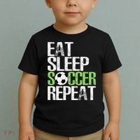 Eat Sleep Soccer Repeat Cool Sport Player Gift Toddler T-Shirt thumb 2