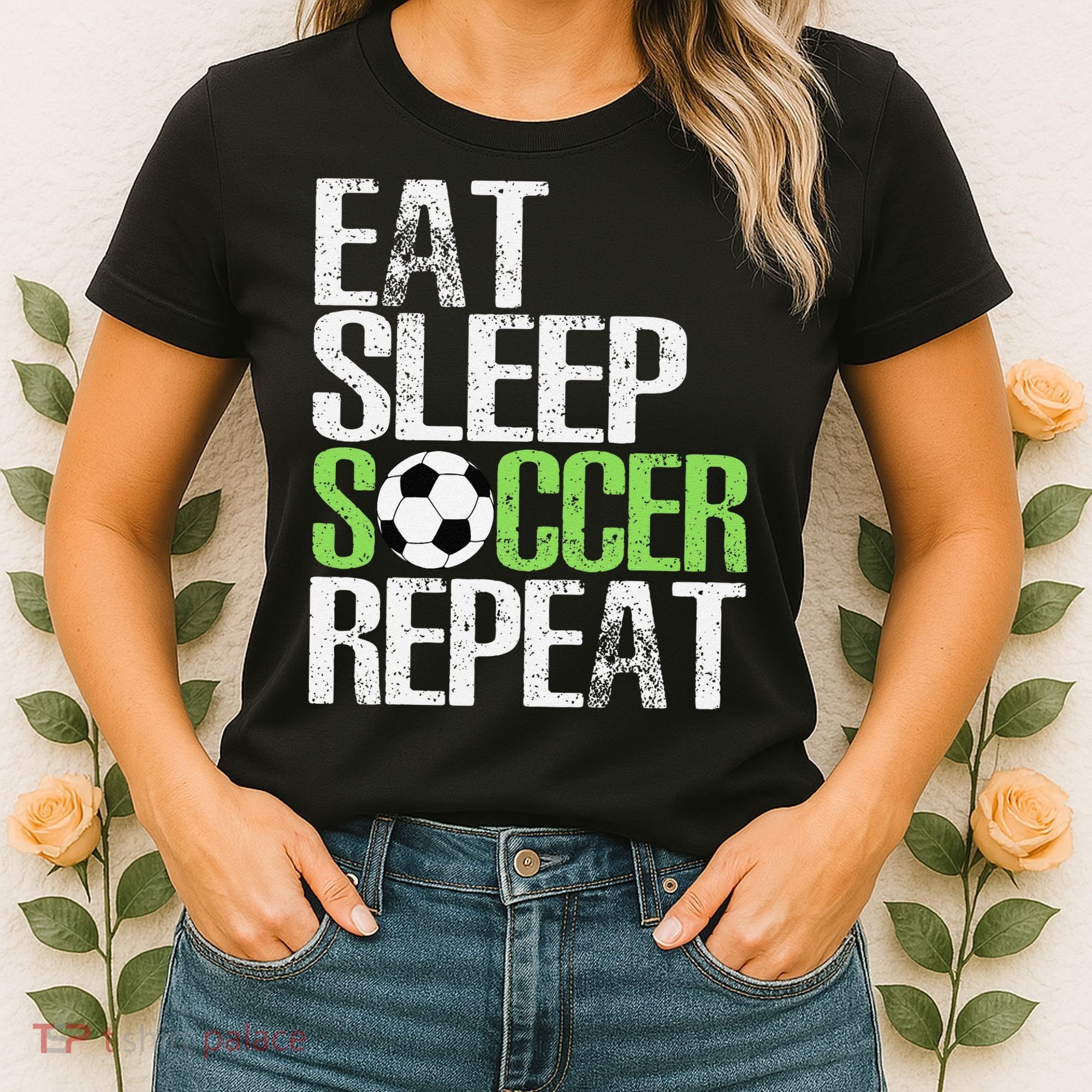 Eat Sleep Soccer Repeat Cool Sport Player Gift Women's T-Shirt