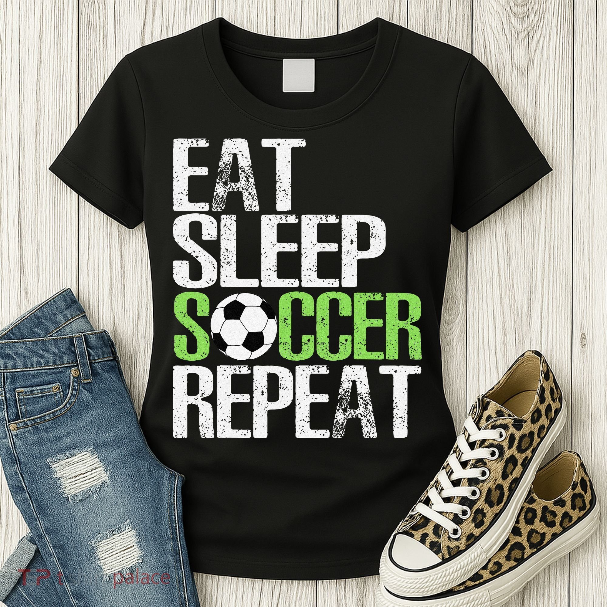 Eat Sleep Soccer Repeat Cool Sport Player Gift Women's T-Shirt