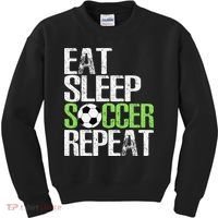Eat Sleep Soccer Repeat Cool Sport Player Gift Kids Sweatshirt thumb 0