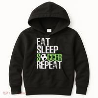 Eat Sleep Soccer Repeat Cool Sport Player Gift Kids Hoodie thumb 0