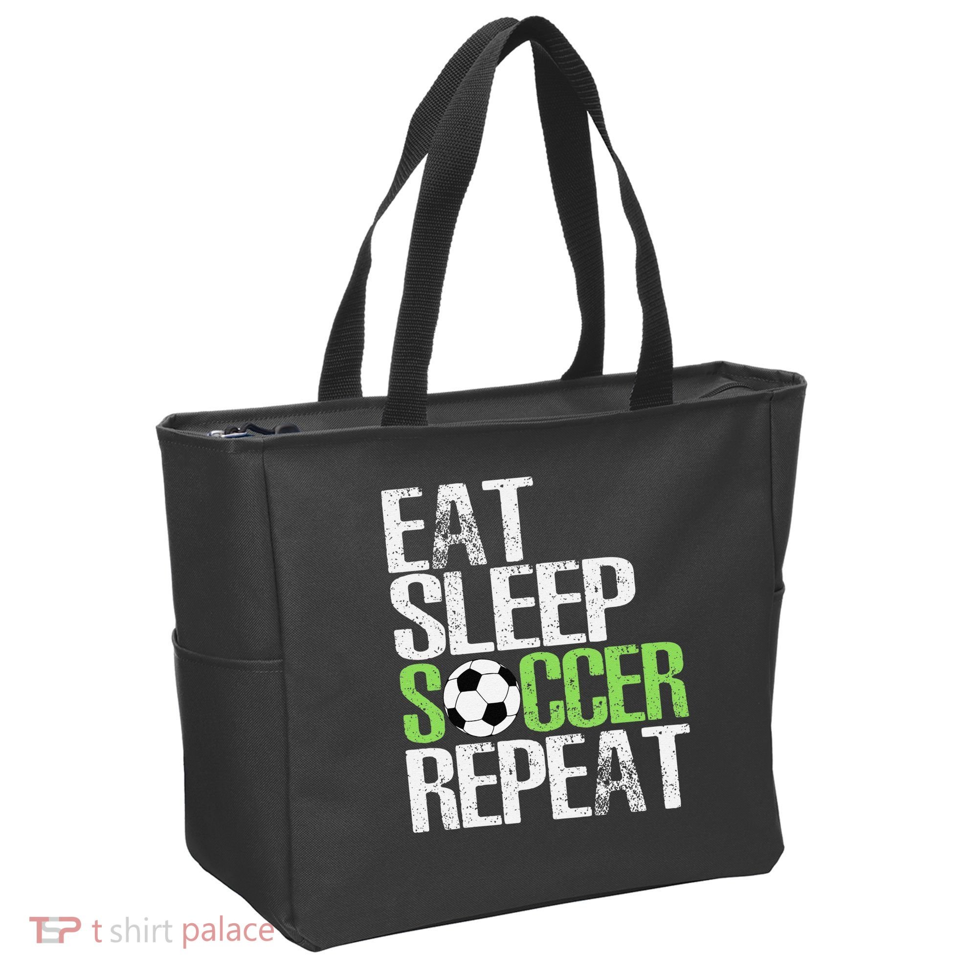 Eat Sleep Soccer Repeat Cool Sport Player Gift Tote Bag