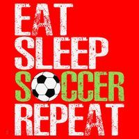 Eat Sleep Soccer Repeat Cool Sport Player Gift Santa Hat thumb 1