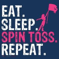 Eat Sleep Spin Toss Repeat Flag Color Guard Gift T-Shirt thumb 7